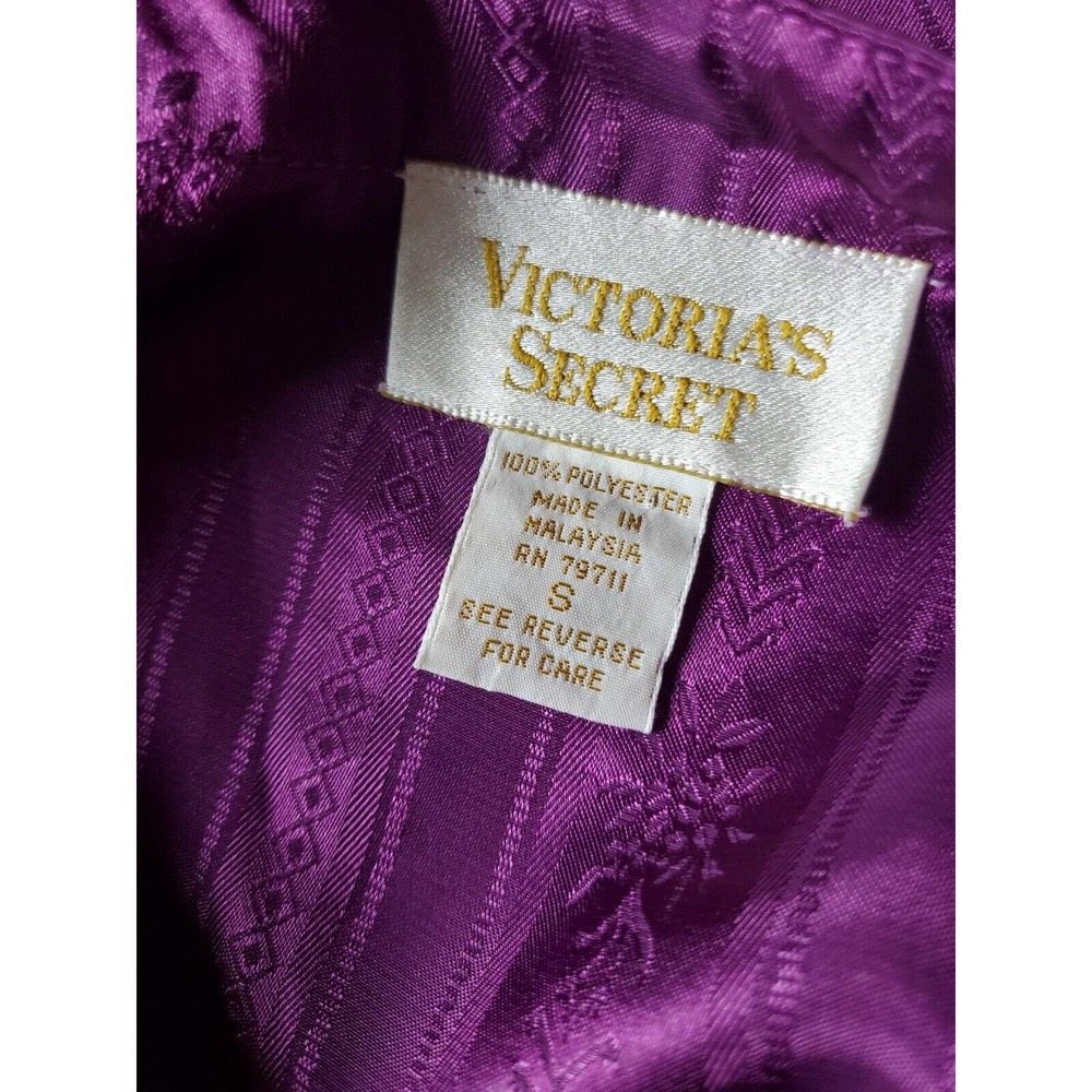 Vintage Victoria's Secret Gold Label‎ Satin Sleep Shirt Pajama Top Small - Picture 5 of 8